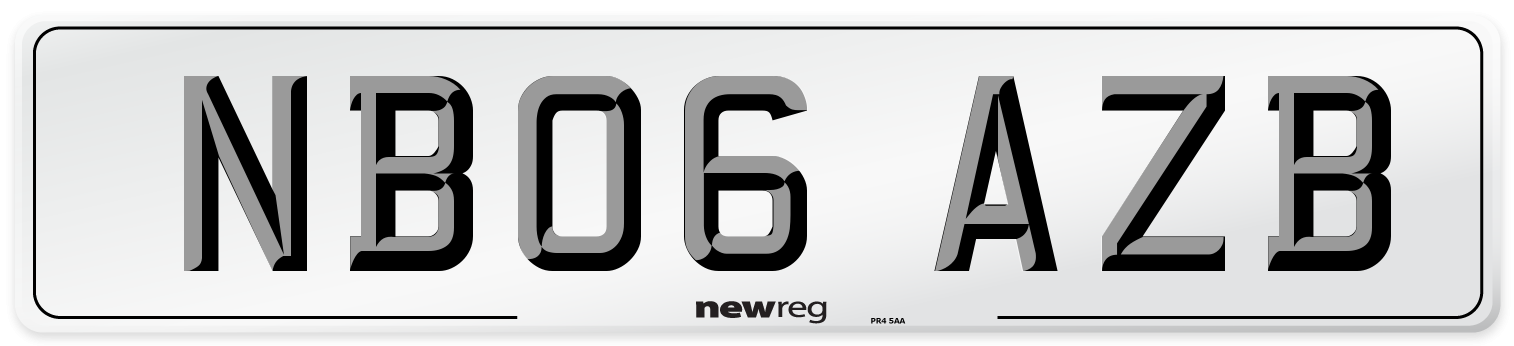 NB06 AZB Number Plate from New Reg